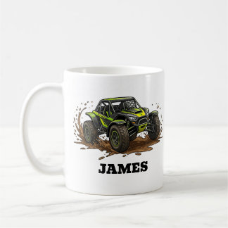 Mug Camion Monstre Vert Personnalisé avec Grandes Roue