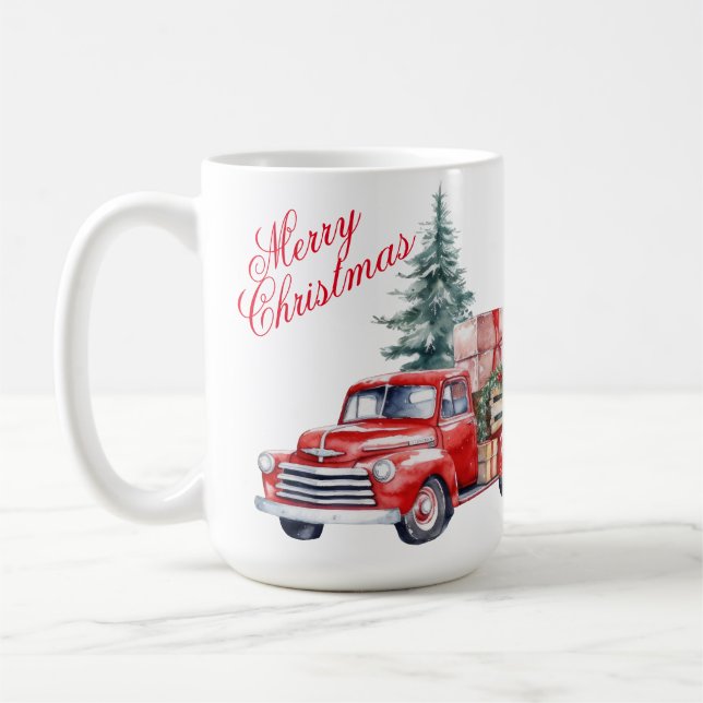 Mug Camion rouge - Musique de Noël (Gauche)