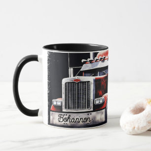 Mug Camion semi-remorque drapeau américain personnalis