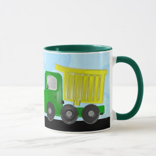 Mug Camions à pompe jaune et orange