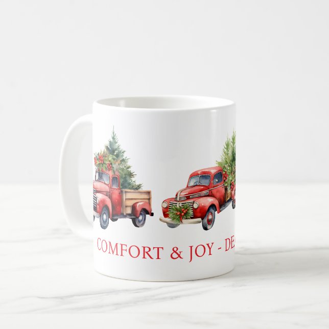 Mug Camions vintage Red Holiday Pick Up (Devant gauche)