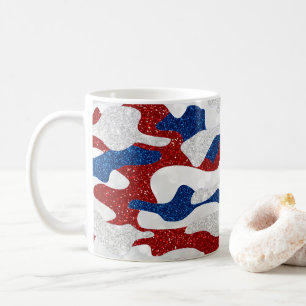 Mug Camo américain du 4 juillet pailleté