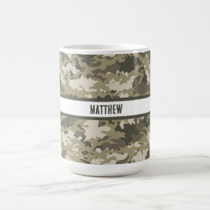 Mug Camo, camoflauge, Browns, Greens Personnalisé