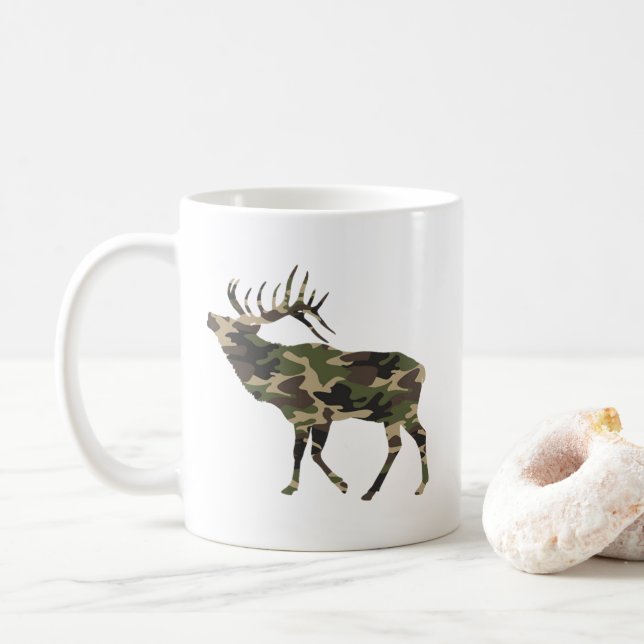 Mug Camo Cerf Élaphant     (Avec donut)
