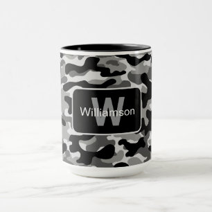 Mug Camo noir et blanc urbain avec personnalisation