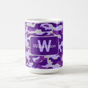 Mug Camo violet avec personnalisation
