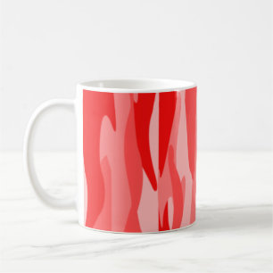 Mug Camouflage Abstrait ton rouge