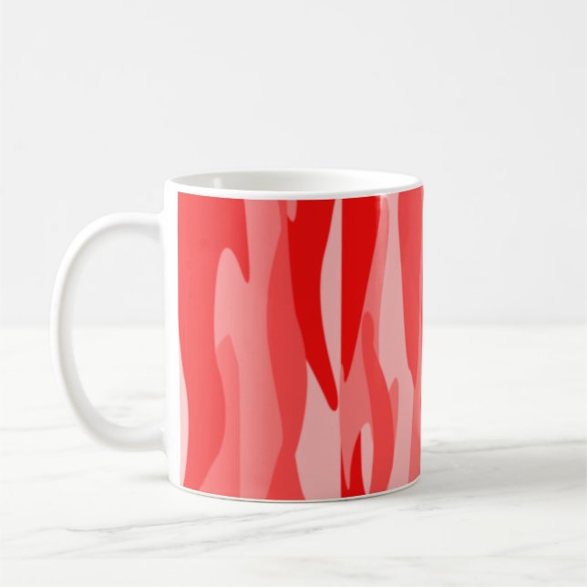 Mug Camouflage Abstrait ton rouge (Gauche)