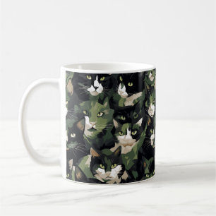Mug Camouflage de chats verts