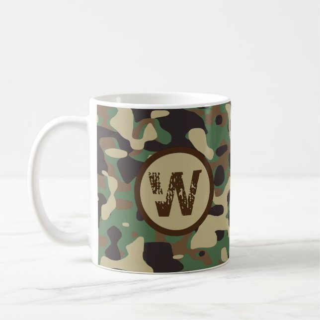 Mug Camouflage de l'armée militaire Monogramme (Gauche)