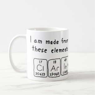 Mug Camouflage de nom de table périodique Clarin
