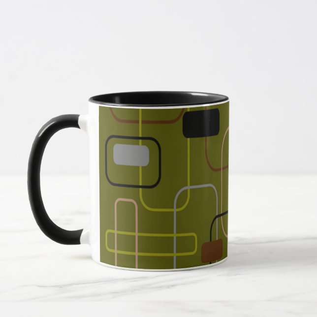 Mug Camouflage moderne du milieu du siècle (Gauche)