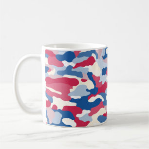 Mug Camouflage rouge blanc et bleu