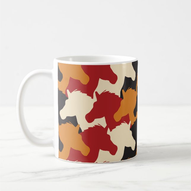 Mug Camouflage tête de licorne, répétition motif. (Gauche)