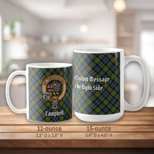 Mug Campbell Crest sur Tartan