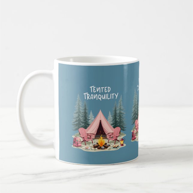 Mug Camping Cosy Tente de Glamping Esthétique & Feu de (Gauche)