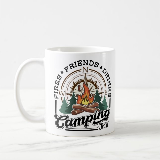 Mug Camping Crew Fries Amis Boissons (Gauche)