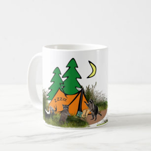 Mug Camping dans les Bois avec Raccoon Funny