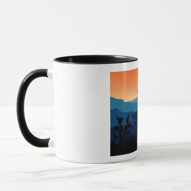 Mug Camping du désert du parc national Retro Joshua Tr (Gauche)