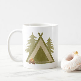 Mug Camping En Périphérie Dans La Nature