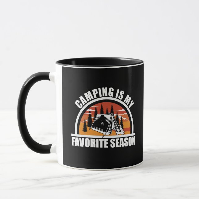 Mug Camping est ma saison préférée drôle slogan de cam (Gauche)