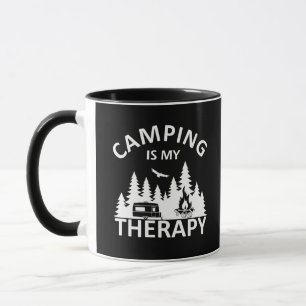 Mug Camping est ma thérapie drôle slogan de camper