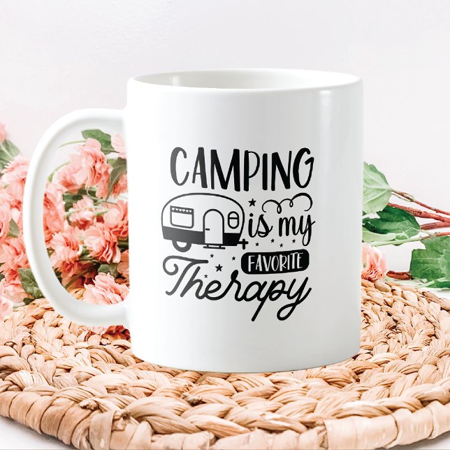 Mug Camping est ma thérapie préférée (Créateur téléchargé)