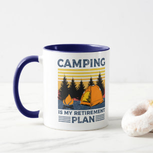Mug Camping est mon plan de retraite Drôle camping Ca