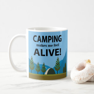 Mug Camping Me Fait Me Sentir Vivant Camping