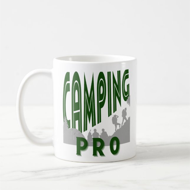 Mug Camping pro print pour lui - camper professionnel (Gauche)