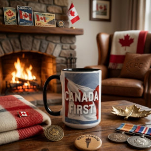 Mug Canada d'abord. Message du Parti conservateur Cana