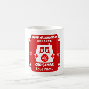 Mug Canal de Narrowboat Noël Noël Noël cadeaux