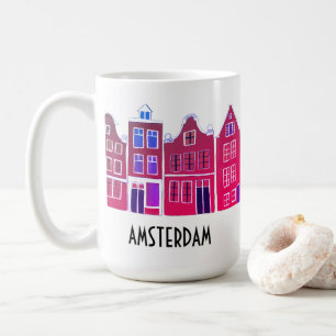 Mug Canal Houses Row Amsterdam Hollandais Voyage