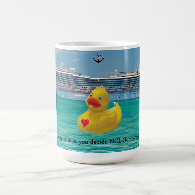 Mug Canard de croisière customisé pour adultes (Centre)