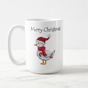 Mug Canard festif avec chapeau de Père Noël