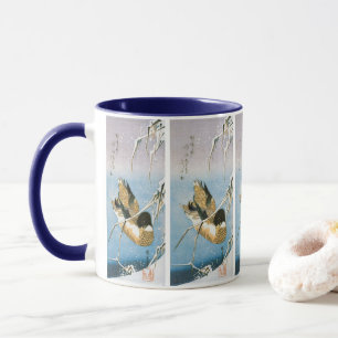 Mug Canard sauvage Nage neige Laden Reeds par Hiroshig