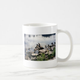 Mug canards dans une rivière