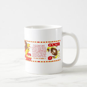 Mug Cancer de dragon du feu de zodiaque de ValxArt né