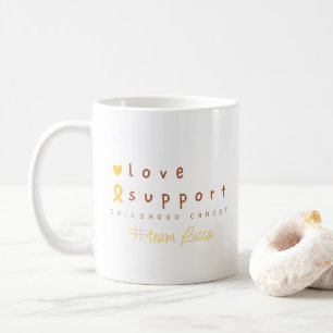 Mug cancer de l'enfance Nom personnalisé Muqueuses