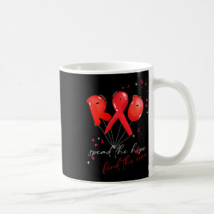 Mug Cancer du sang à bulles Rouge de sensibilisation P