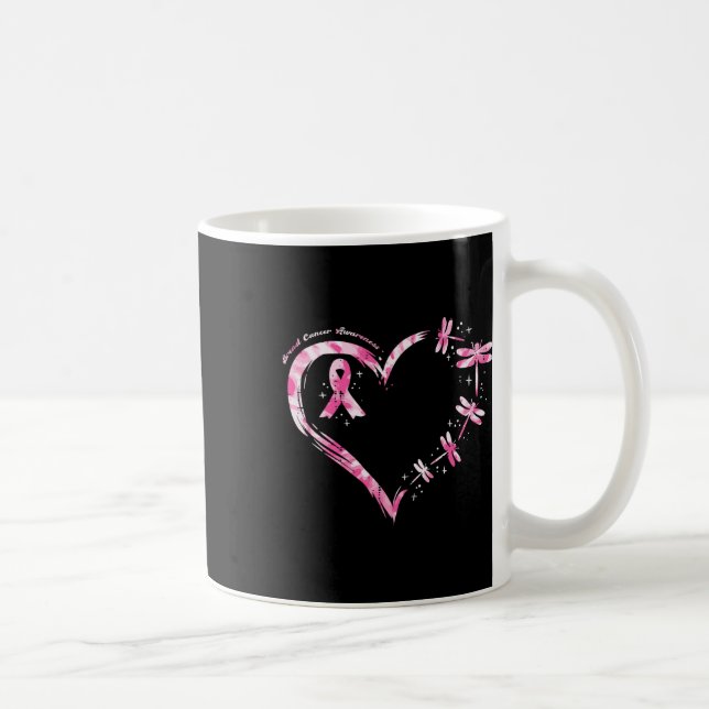 Mug Cancer du sein Lutte contre les libellules du coeu (Droite)