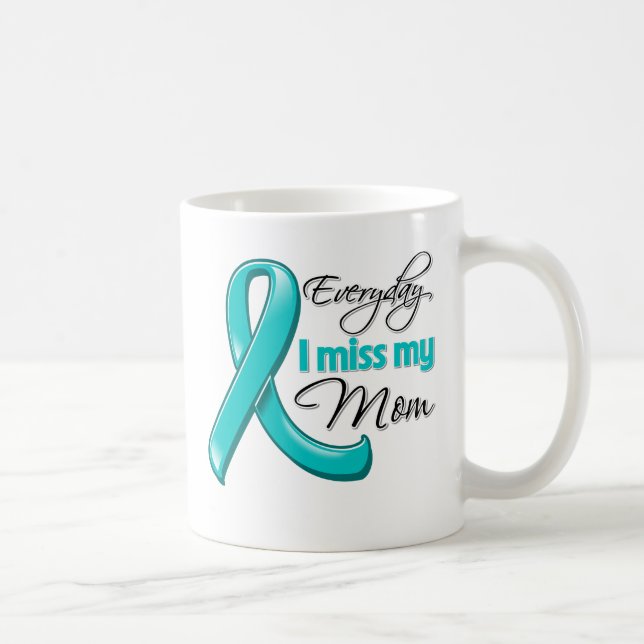 Mug Cancer ovarien quotidien de Mlle My Mom d'I (Droite)