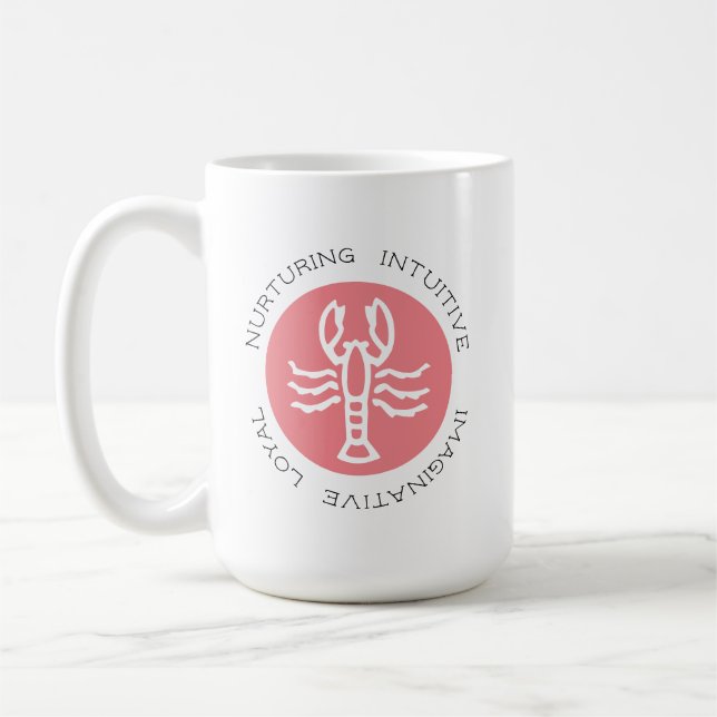 Mug Cancer rose Zodiac Star Signal Personnalité Trait (Gauche)