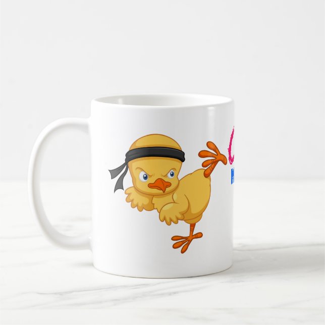 Mug Cancer sali avec le poussin faux (Gauche)