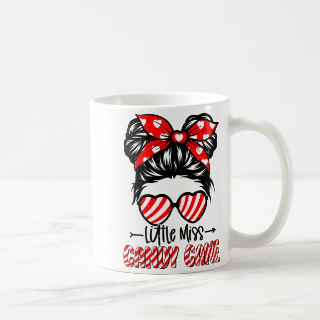 Mug Candy Cane Messy Bun Girl Christmas Xmas Holiday G (Droite)