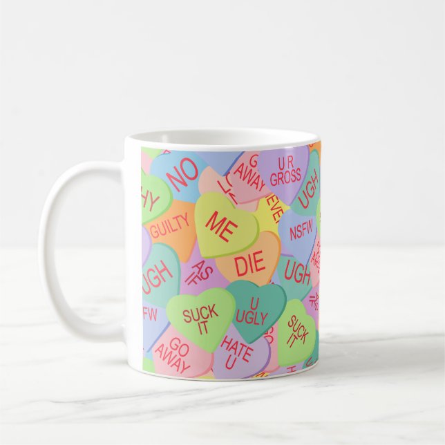 Mug Candy Hearts Motif - SFW (Gauche)