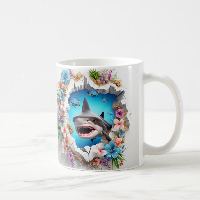 Mug Caneca 3D Tubarão (Droite)