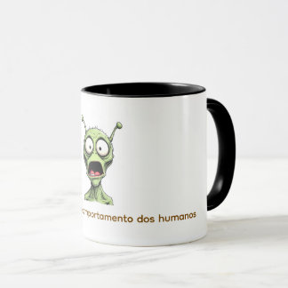 Mug Caneca Alien abismado.
