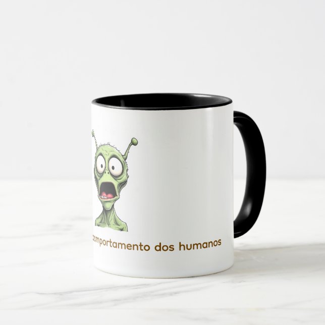 Mug Caneca Alien abismado. (Devant droit)