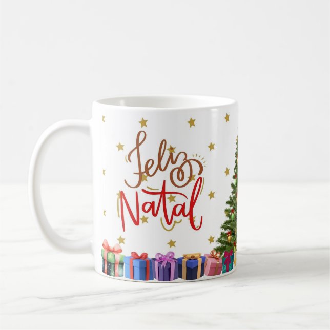 Mug Caneca branca brilhante-Natal (Gauche)